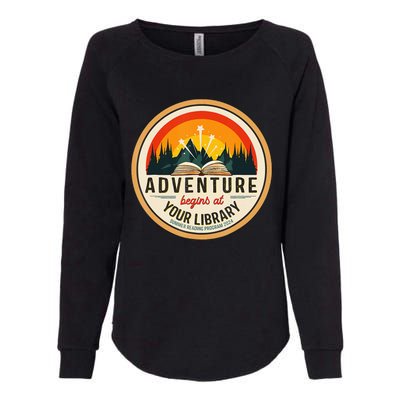 Adventure Begins At Your Library Summer Reading 2024 Womens California Wash Sweatshirt