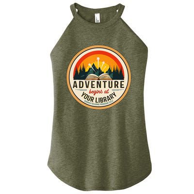 Adventure Begins At Your Library Summer Reading 2024 Women's Perfect Tri Rocker Tank