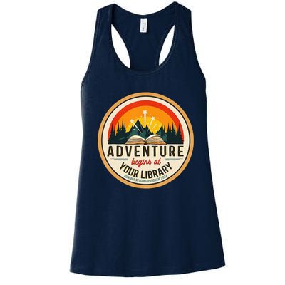 Adventure Begins At Your Library Summer Reading 2024 Women's Racerback Tank