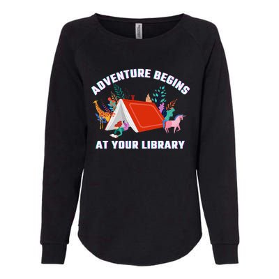 Adventure Begins At Your Library Summer Reading 2024 Womens California Wash Sweatshirt