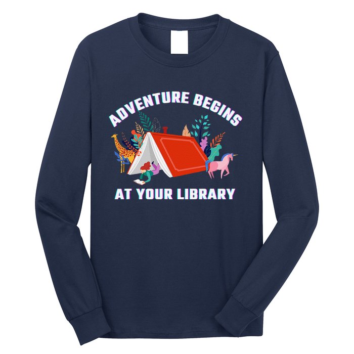 Adventure Begins At Your Library Summer Reading 2024 Long Sleeve Shirt