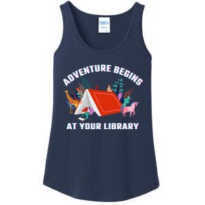 Adventure Begins At Your Library Summer Reading 2024 Ladies Essential Tank