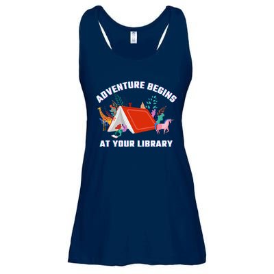 Adventure Begins At Your Library Summer Reading 2024 Ladies Essential Flowy Tank