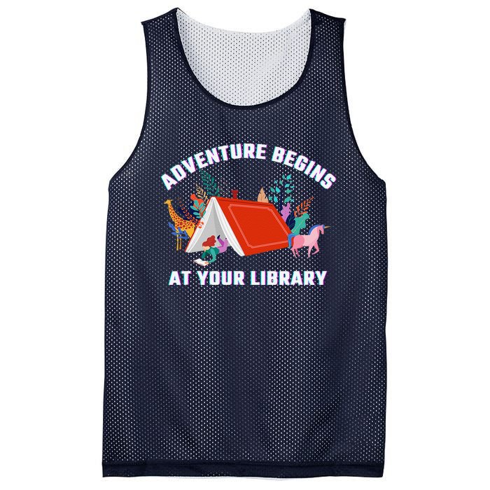 Adventure Begins At Your Library Summer Reading 2024 Mesh Reversible Basketball Jersey Tank