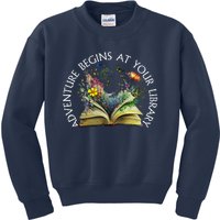 Adventure Begins At Your Library Summer Reading 2024 Kids Sweatshirt