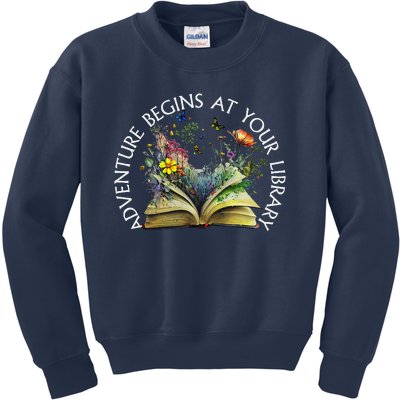 Adventure Begins At Your Library Summer Reading 2024 Kids Sweatshirt