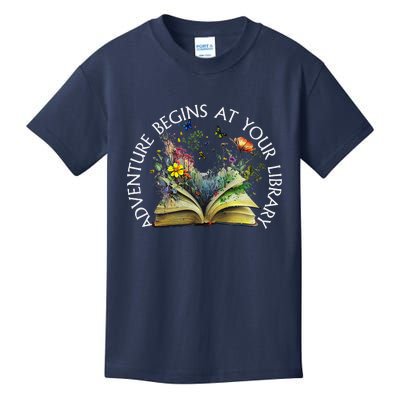 Adventure Begins At Your Library Summer Reading 2024 Kids T-Shirt