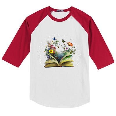 Adventure Begins At Your Library Summer Reading 2024 Kids Colorblock Raglan Jersey