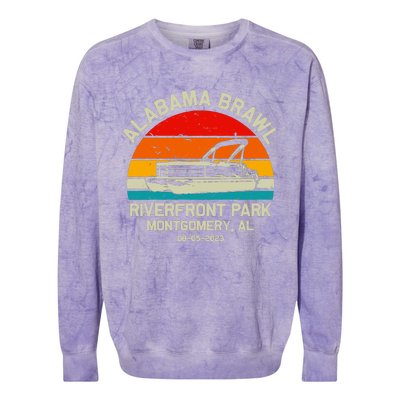 Alabama Brawl At Riverfront Park In Montgomery Alabama Colorblast Crewneck Sweatshirt