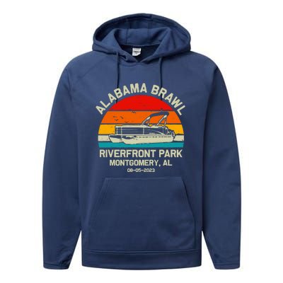 Alabama Brawl At Riverfront Park In Montgomery Alabama Performance Fleece Hoodie