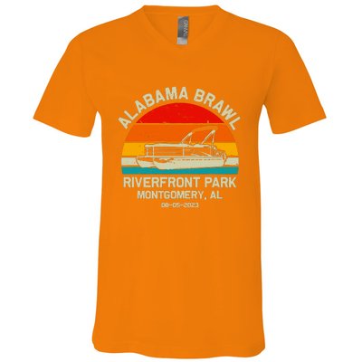 Alabama Brawl At Riverfront Park In Montgomery Alabama V-Neck T-Shirt