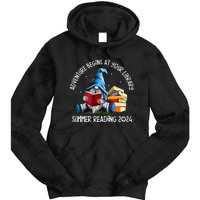 Adventure Begins At Your Library Summer Reading 2024 Gnome Tie Dye Hoodie