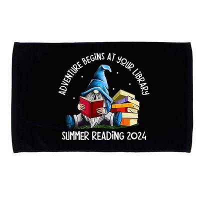 Adventure Begins At Your Library Summer Reading 2024 Gnome Microfiber Hand Towel