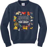 Adventure Begins At Your Library Summer Reading 2024 Animals Kids Sweatshirt