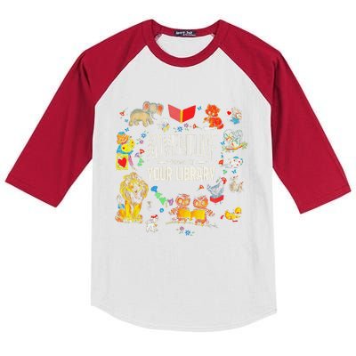 Adventure Begins At Your Library Summer Reading 2024 Animals Kids Colorblock Raglan Jersey