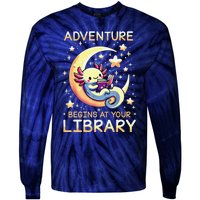 Adventure Begins At Your Library Summer Reading Program 2024 Tie-Dye Long Sleeve Shirt