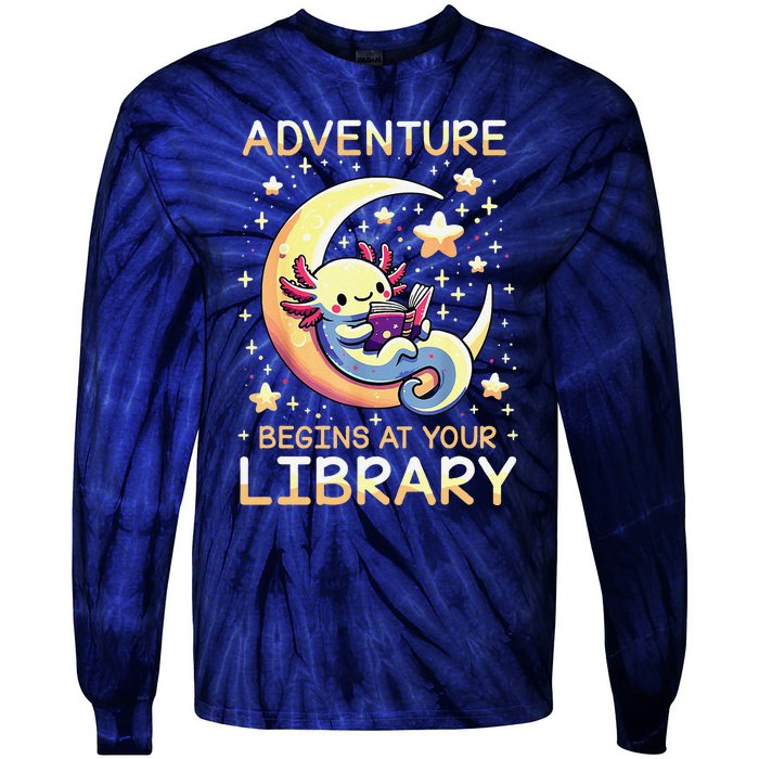 Adventure Begins At Your Library Summer Reading Program 2024 Tie-Dye Long Sleeve Shirt