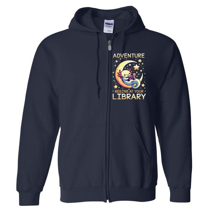 Adventure Begins At Your Library Summer Reading Program 2024 Full Zip Hoodie