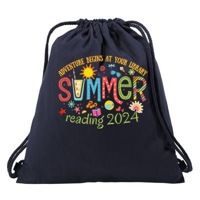 Adventure Begins At Your Library Summer Reading Program 2024 Drawstring Bag