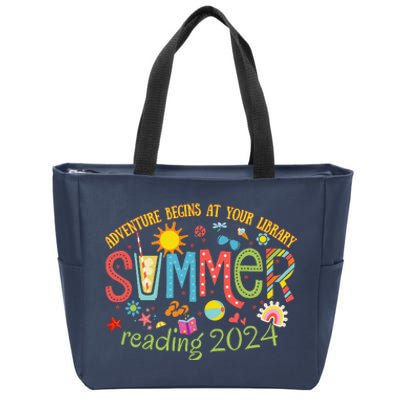 Adventure Begins At Your Library Summer Reading Program 2024 Zip Tote Bag