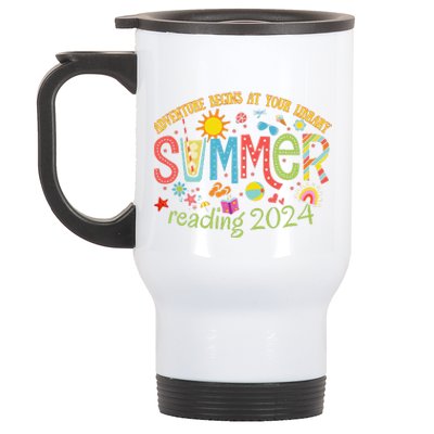 Adventure Begins At Your Library Summer Reading Program 2024 Stainless Steel Travel Mug