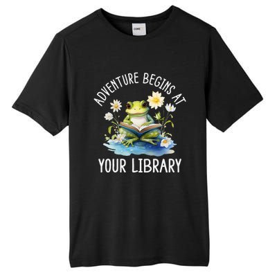 Adventure Begins At Your Library Summer Reading Program 2024 Tall Fusion ChromaSoft Performance T-Shirt