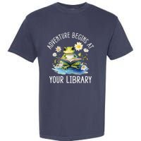 Adventure Begins At Your Library Summer Reading Program 2024 Garment-Dyed Heavyweight T-Shirt