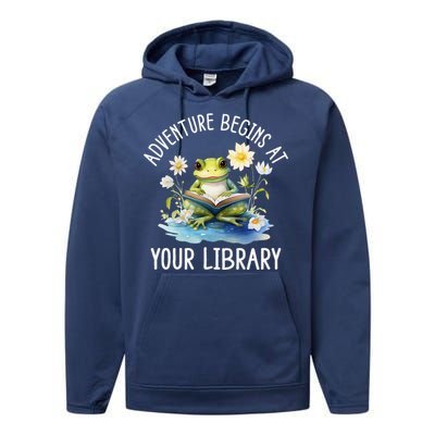 Adventure Begins At Your Library Summer Reading Program 2024 Performance Fleece Hoodie