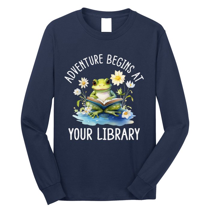 Adventure Begins At Your Library Summer Reading Program 2024 Long Sleeve Shirt