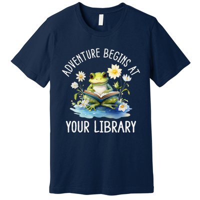 Adventure Begins At Your Library Summer Reading Program 2024 Premium T-Shirt