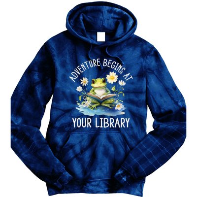 Adventure Begins At Your Library Summer Reading Program 2024 Tie Dye Hoodie