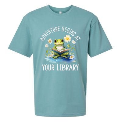 Adventure Begins At Your Library Summer Reading Program 2024 Sueded Cloud Jersey T-Shirt