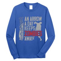 Archery Bow Archer Zombie Vintage An Arrow A Day Keeps Gift Long Sleeve Shirt