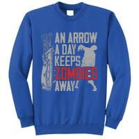 Archery Bow Archer Zombie Vintage An Arrow A Day Keeps Gift Sweatshirt