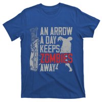 Archery Bow Archer Zombie Vintage An Arrow A Day Keeps Gift T-Shirt