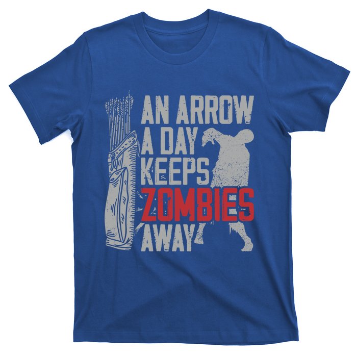 Archery Bow Archer Zombie Vintage An Arrow A Day Keeps Gift T-Shirt