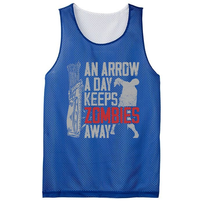 Archery Bow Archer Zombie Vintage An Arrow A Day Keeps Gift Mesh Reversible Basketball Jersey Tank