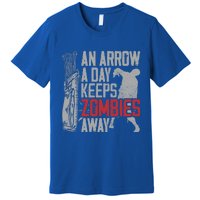 Archery Bow Archer Zombie Vintage An Arrow A Day Keeps Gift Premium T-Shirt