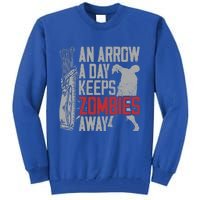 Archery Bow Archer Zombie Vintage An Arrow A Day Keeps Gift Tall Sweatshirt