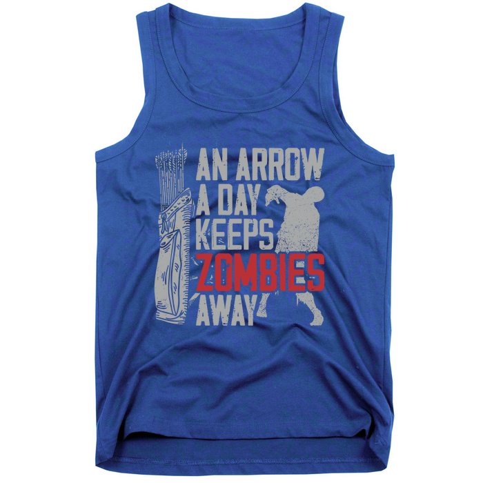 Archery Bow Archer Zombie Vintage An Arrow A Day Keeps Gift Tank Top