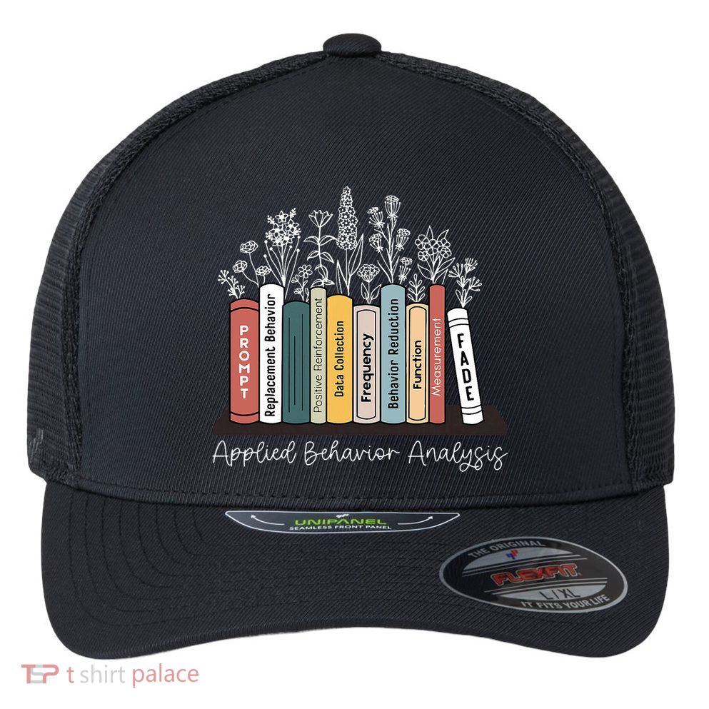 Applied Behavior Analysis Book Wildflower ABA RBT Therapist  Flexfit Unipanel Trucker Cap