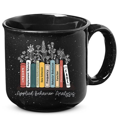 Applied Behavior Analysis Book Wildflower ABA RBT Therapist  15oz Campfire Ceramic Mug