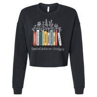 Applied Behavior Analysis Book Wildflower ABA RBT Therapist  Cropped Pullover Crew