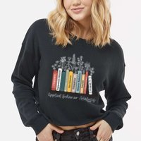 Applied Behavior Analysis Book Wildflower ABA RBT Therapist  Cropped Pullover Crew