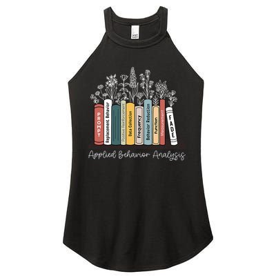 Applied Behavior Analysis Book Wildflower ABA RBT Therapist  Women's Perfect Tri Rocker Tank