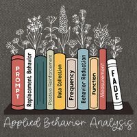 Applied Behavior Analysis Book Wildflower ABA RBT Therapist  Cotton Canvas Backpack