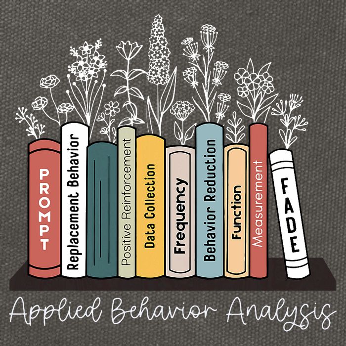 Applied Behavior Analysis Book Wildflower ABA RBT Therapist  Cotton Canvas Backpack