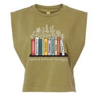 Applied Behavior Analysis Book Wildflower ABA RBT Therapist  Garment-Dyed Women's Muscle Tee