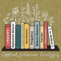 Applied Behavior Analysis Book Wildflower ABA RBT Therapist  Garment-Dyed Women's Muscle Tee