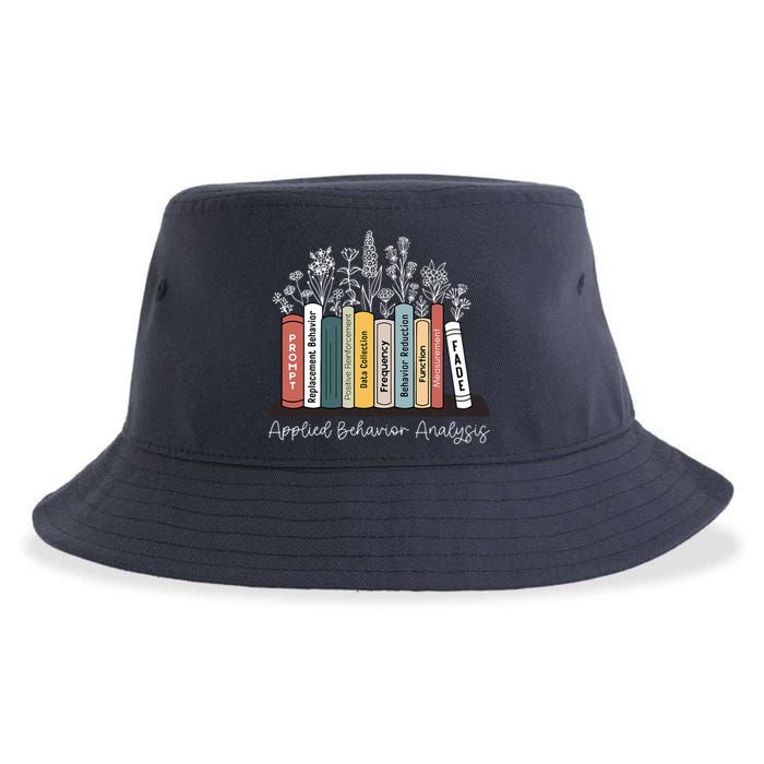 Applied Behavior Analysis Book Wildflower ABA RBT Therapist  Sustainable Bucket Hat